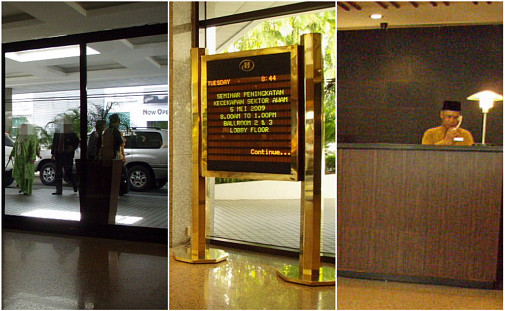 8:45 ヒルトンロビーで待つ / お世話になったスタッフさん