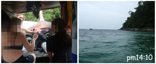 午前一緒に楽しんだスウェーデン親子さん～　午後からワタシたちはフィンランドのミカ＆ヘナさんたちとドリフトダイブ～