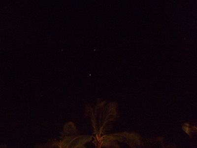 テラスから見上げる