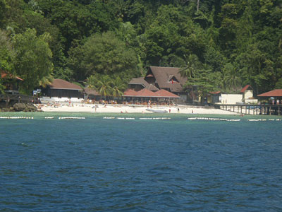 10分もせずにランチ上陸~♪