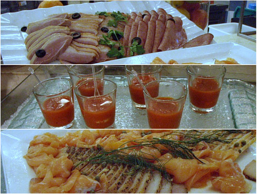 ガスパチョも～♪鴨肉も～サーモンも食べる!!!