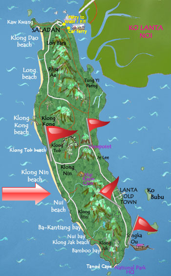 ランタ島の西側を行く♪