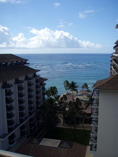 ワイキキの海が見える