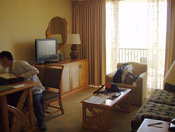 玄関を入るとリビングルーム