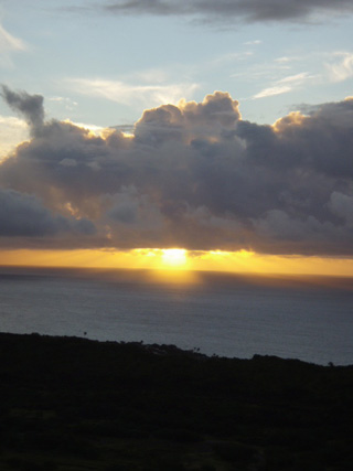 am7:14眩しい太陽が顔を出した～♪