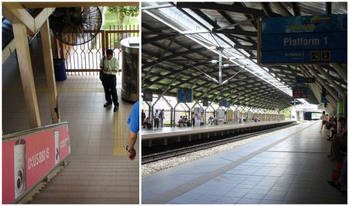 電車を待つ～暑い。