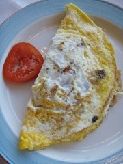 きのこいっぱいオムレツ