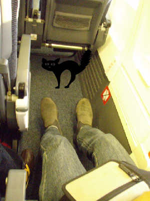 かばんは置いちゃいけませんが足は伸ばせます