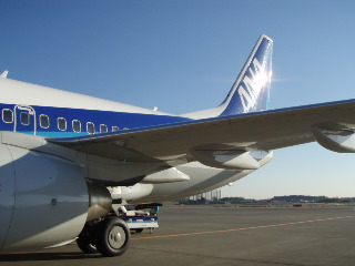 定刻8:55より10分ほど早く成田到着