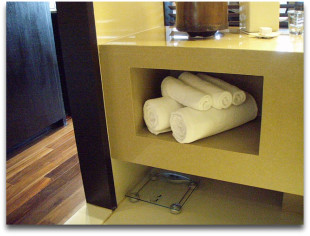 予備タオルと体重計