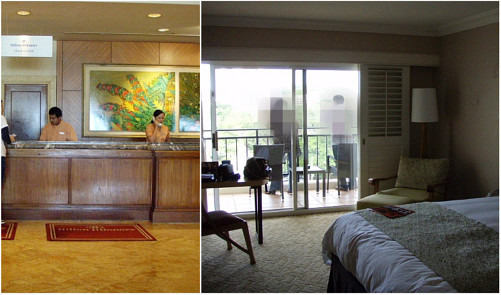 お友達の車でまっすぐヒルトンチェックイン♪