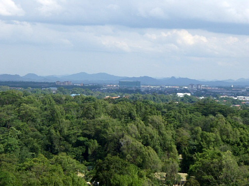 で、あっちの向こうが空港で~