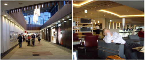 成田から出国をして第２サテライトのスカイクラブへ