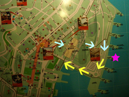 帰りは黄色の矢印ルートで♪