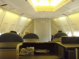 離陸前の機内の様子