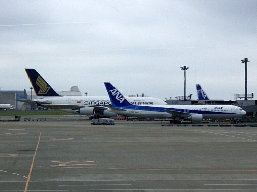 シンガポール航空の大きい飛行機