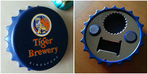 マグネット栓抜き～缶ビールばかり飲んでちゃダメね♪