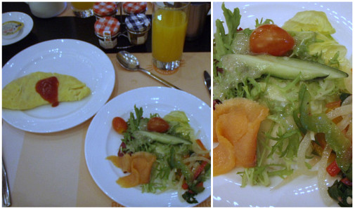 オムレツにサラダ~