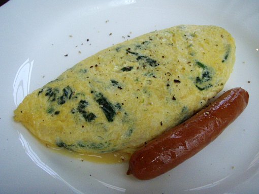 ワタシのオムレツ!ほうれんそうとチーズ