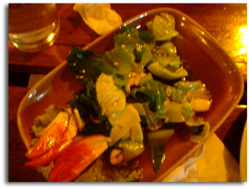 ピンぼけ。野菜いため