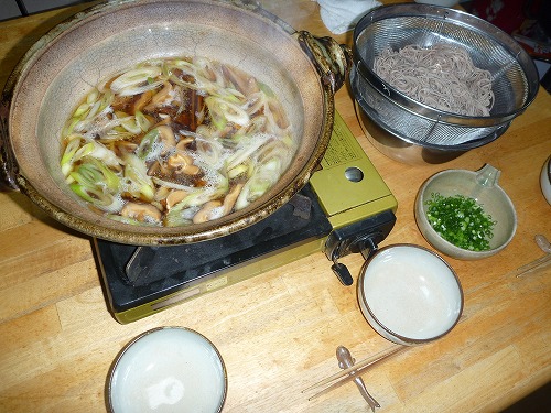 土鍋と蕎麦