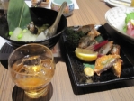 梅酒と冬瓜の煮物と海老しんじょう湯葉包み揚げ