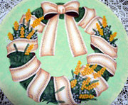 ３月●Mimosa and Ribbon Wreath●