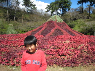真っ赤な富士山