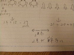 計算式と答え・・・あれれ。