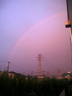 台風の前の虹