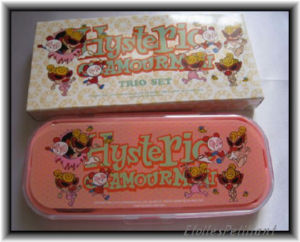 ヒステリックミニ★箸フォーク&スプーン3点セット　ピンク