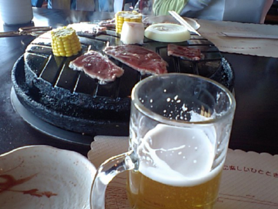 ジンギスカンランチとビール