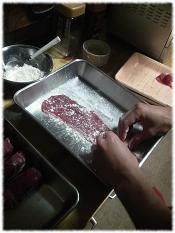 牛肉の市松巻き（下準備）.JPG