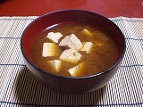 木綿豆腐の味噌汁