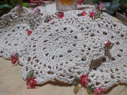 ビーズ付コースター