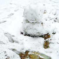 080203雪の中で見つけた雪だるま（ノーマルタイプ）