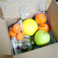 果物のセット（りんご / キウイのたまご / ぽんかん / みかん / 文旦）