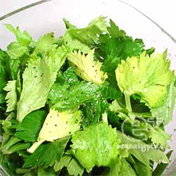 セロリの葉っぱサラダ
