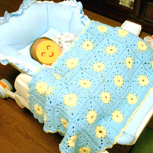 モチーフつなぎのブランケット2-ベビーと一緒に