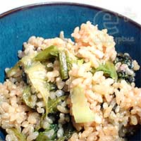 ガッテン流シャッキリレタスで炊き込みご飯