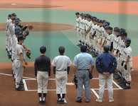 バックネット裏から2・対慶應高校