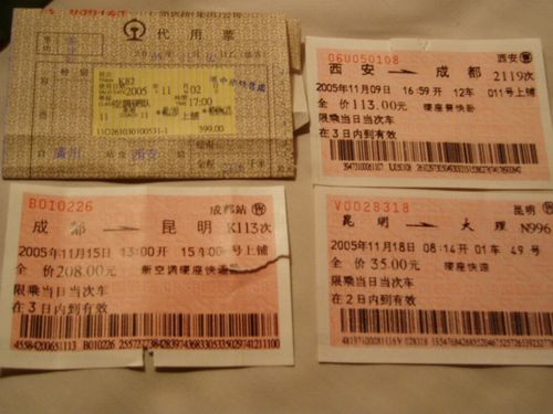 Chinese train tickets 1