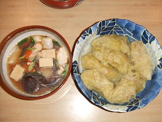 雑煮とロールキャベツ