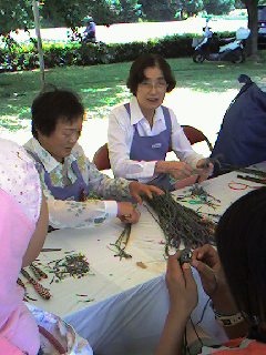 ラベンダー細工作り