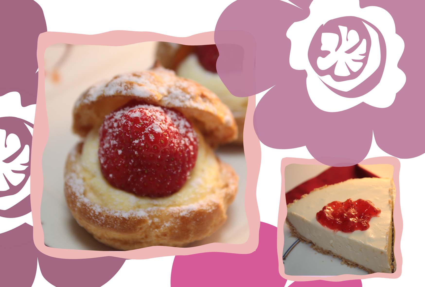 いちごシュー＆レアチーズタルト