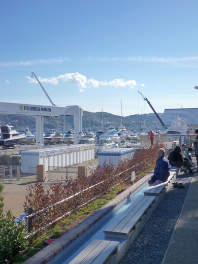 道の駅「伊東マリンタウン」の足湯でドライブの疲れを癒しましょ