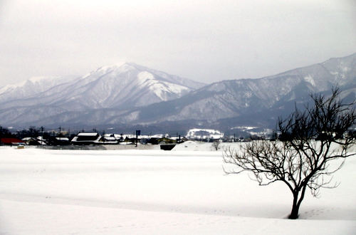 蒜山・湯原雪景色