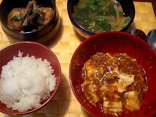 2009.01.11麻婆豆腐と中華スープとひろうす2