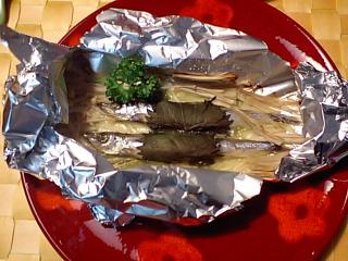 2009.01.19ししゃも大葉巻きホイル焼き3