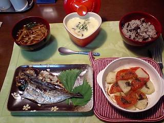 お赤飯とおかず1